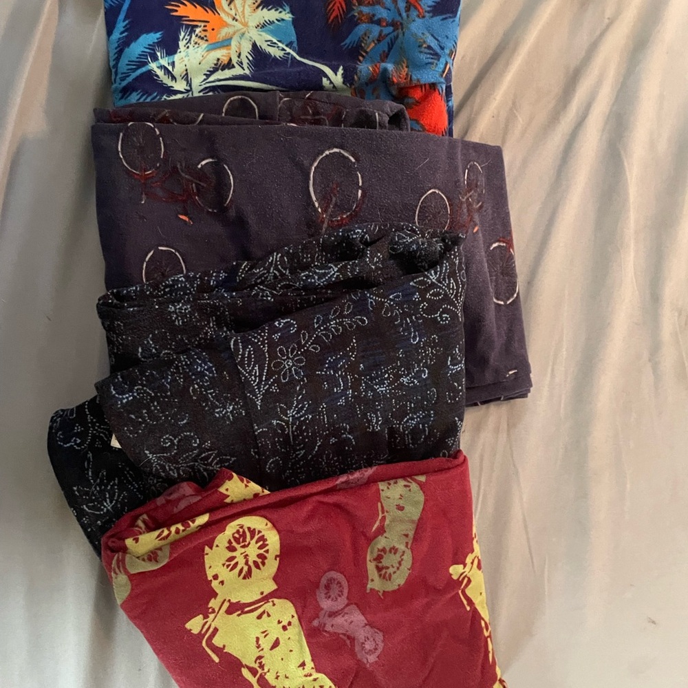 Colorful LuLaRoe Leggings 4 pair One size